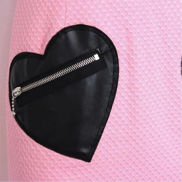 Love Moschino Iconic Barbiecore Pink Sheath Dress with Heart Pockets Sz 8 - Picture 8 of 12